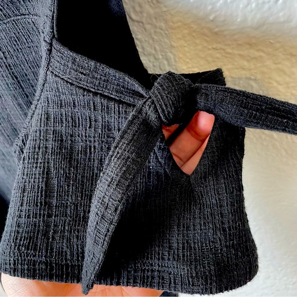 Madewell Cold Shoulder Skylark Black Shirt - Picture 6 of 8